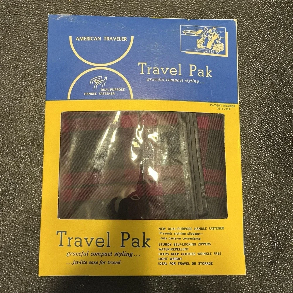 Vintage American Traveler Travel Pak #707 Color Red Watch Ladies In Original Box